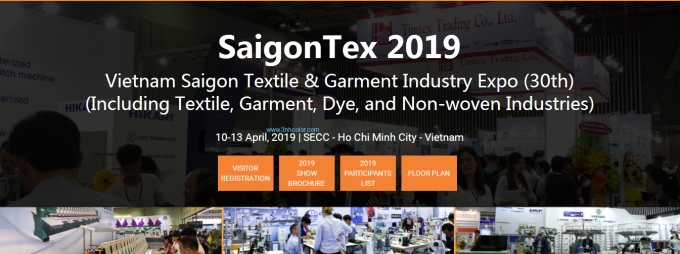 Κλωστοϋφαντουργικό προϊόν του Βιετνάμ Saigon & βιομηχανία EXPO (30ο) SaigonTex 2019 ενδυμάτων