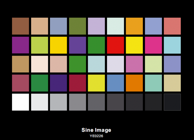 Διάγραμμα YE0226 δοκιμής απόδοσης χρώματος Sineimage DTV διαφανές