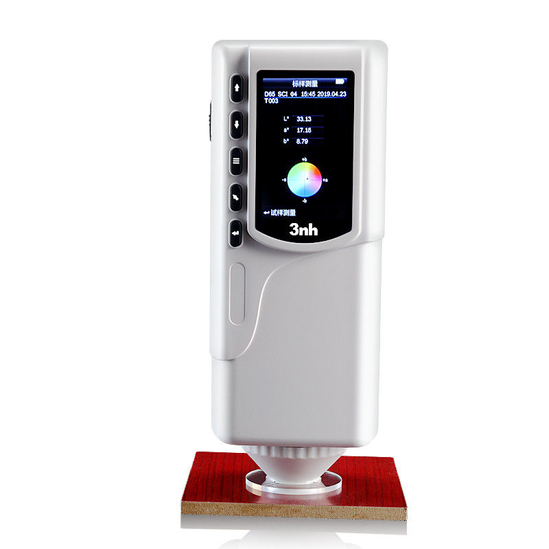 Άσπρο πλαστικό φορητό Colorimeter, συσκευή ανάλυσης διαφοράς χρώματος χρωμάτων ανοιγμάτων 4mm