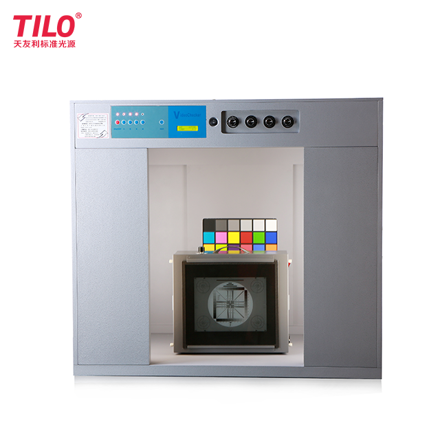 Παράθυρο ελέγχου χρώματος θεατών καμερών TILO VC (3) με το διευθετήσιμο φωτισμό τέσσερα πηγές φωτός D65, Α, TL84, CWF