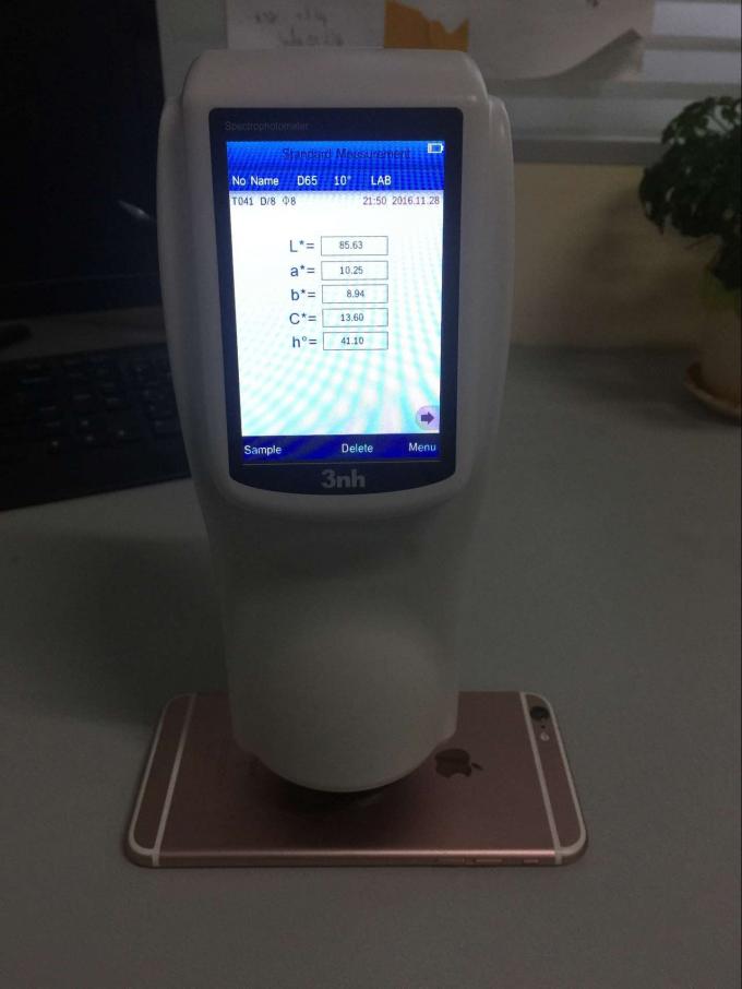 Spectrophotometer εμπορικών σημάτων 3nh 45/0 NS800 της Κίνας με το SCE (Specular συστατικό που αποκλείεται) για τη στιλπνή διαφορά χρώματος φύλλων αλουμινίου